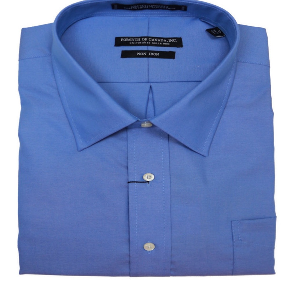 Forsyth of Canada Men's Classic French Blue Button Down Shirt size 17 1/2 34/35